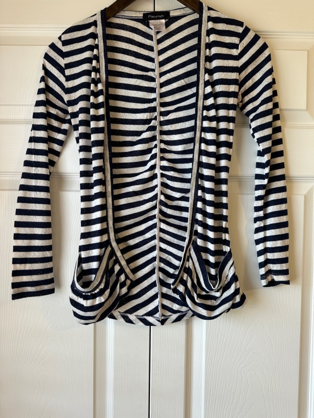 Striped Open Cardigan